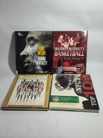 Lot of 4 various Basketball & NFL books inc. Indiana Univ. Basketball, Kobe Bryant How I Play, More