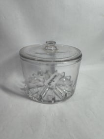 Sanitary glass lidded cheese preserver