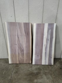 Pair of Walnut Slab Wood