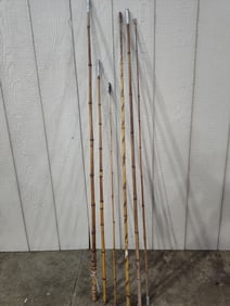 Early lot of 6 bamboo fly rods