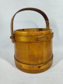 Small Wooden Firkin Bucket