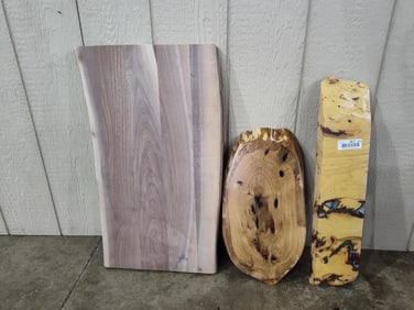 Charcuterie boards with finish and natural unstained cutting board lot of 3