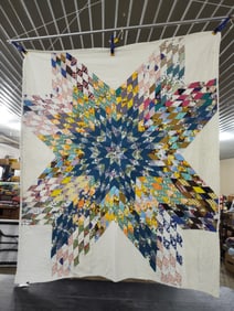 Hand stitched Lonestar pattern quilt