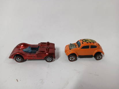 Hot Wheels Red Line Cars: Volkswagen Beetle, and Chaparrel