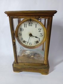 Ansonia Brass Crystal Regulator Clock