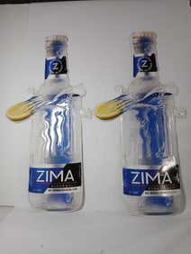 SST Embossed Zima beer advertising signs (2)