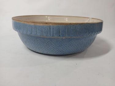 Roseville Venetian Blue stoneware bowl