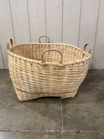 Extremely Large 4 Handled Wicker Basket