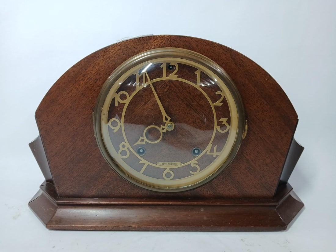 Seth Thomas Art Deco 1970's  8 Day mantle clock (1 of 7)