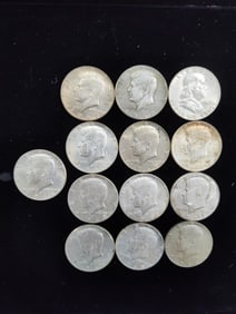 13 Kennedy 1/2 Dollars 1965-1970