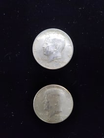 2-1964 Kennedy 1/2 Dollars