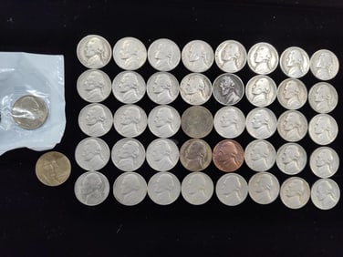 Jefferson Nickle lot inc. Several pre 1954, UNC and toned