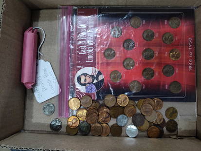 Lot of Steel War pennies and Lincoln Head Cents: .