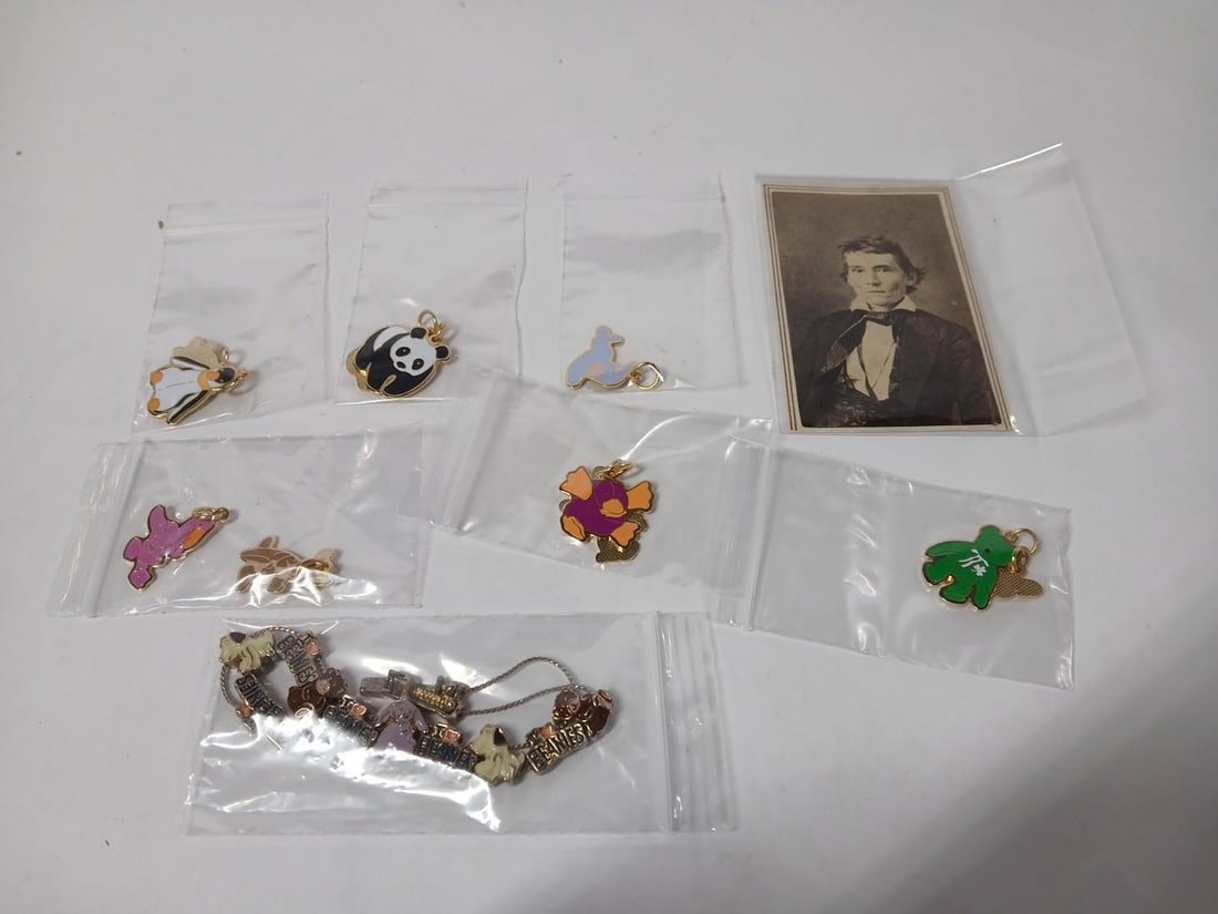 Alexander Stevens Confederate States Vice President Card and Enamel Jewelry (1 of 8)