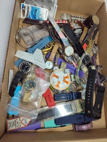 Assorted lot of watches, batteries, bands and more