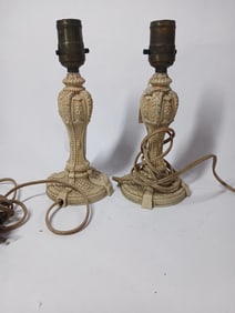 Art Nouveau Boudoir set of electrified lamps