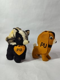 1950s Felt Collegiate Skunk & Rabbit