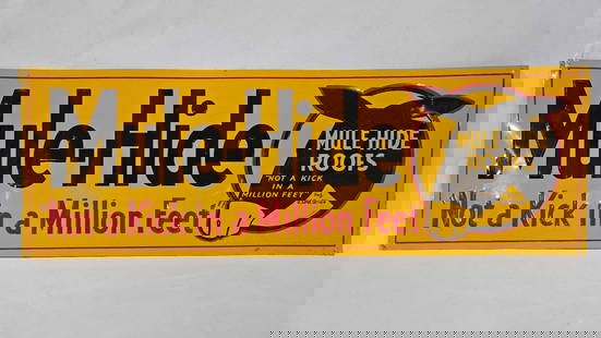 SST Mule-Hide Sign: Overall good condition with no large scratches or damage. 24x8