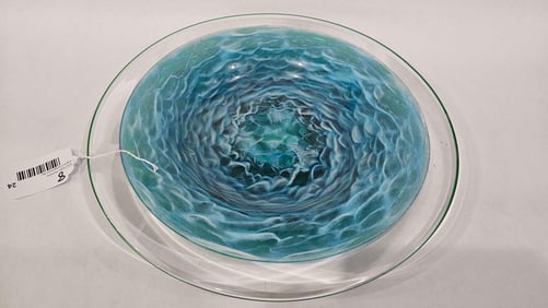 Art Glass Whirlwind Centerpiece Bowl