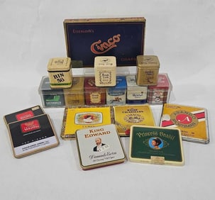 Tobacco Tins, Cigarette, and Cigar Boxes