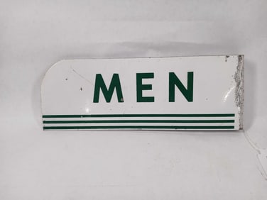 Men Porcelain Flange Sign