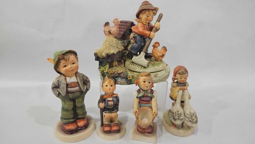Little Hiker, Hello World, Little Helper, and Limited Edition Goebel Hummels