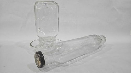 Glass Rolling Pin & Chick Waterer