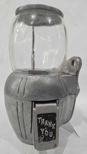 1947 Atlas 5 Cent Candy Machine: Key is included. Cleveland Ohio. 11 inches tall
