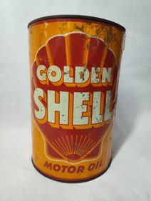 Golden Shell Motor Oil Can