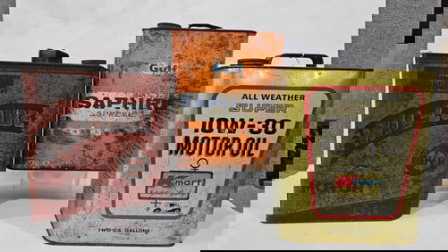 One Gallon Motor Oil Cans