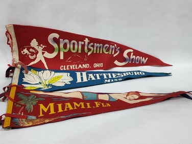1940s Souvenir Pennants