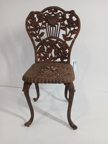 Ornate Cast Iron Doll Chair