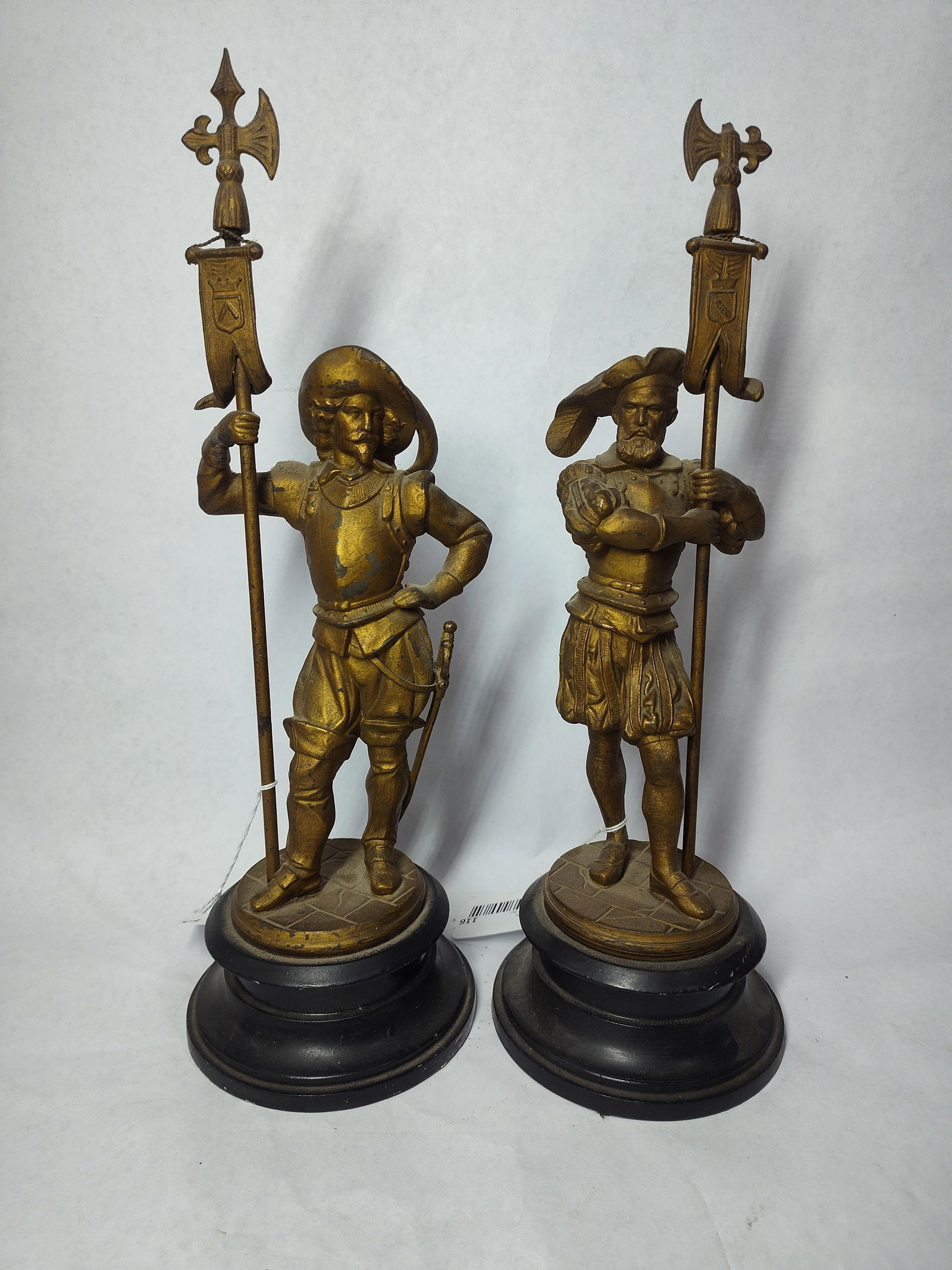 Pair of Spelter Cavalier Guardsmen (1 of 6)