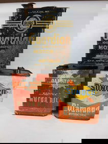 ALLSTATE, GUARDIAN & SUNOCO 2 GAL OIL CANS