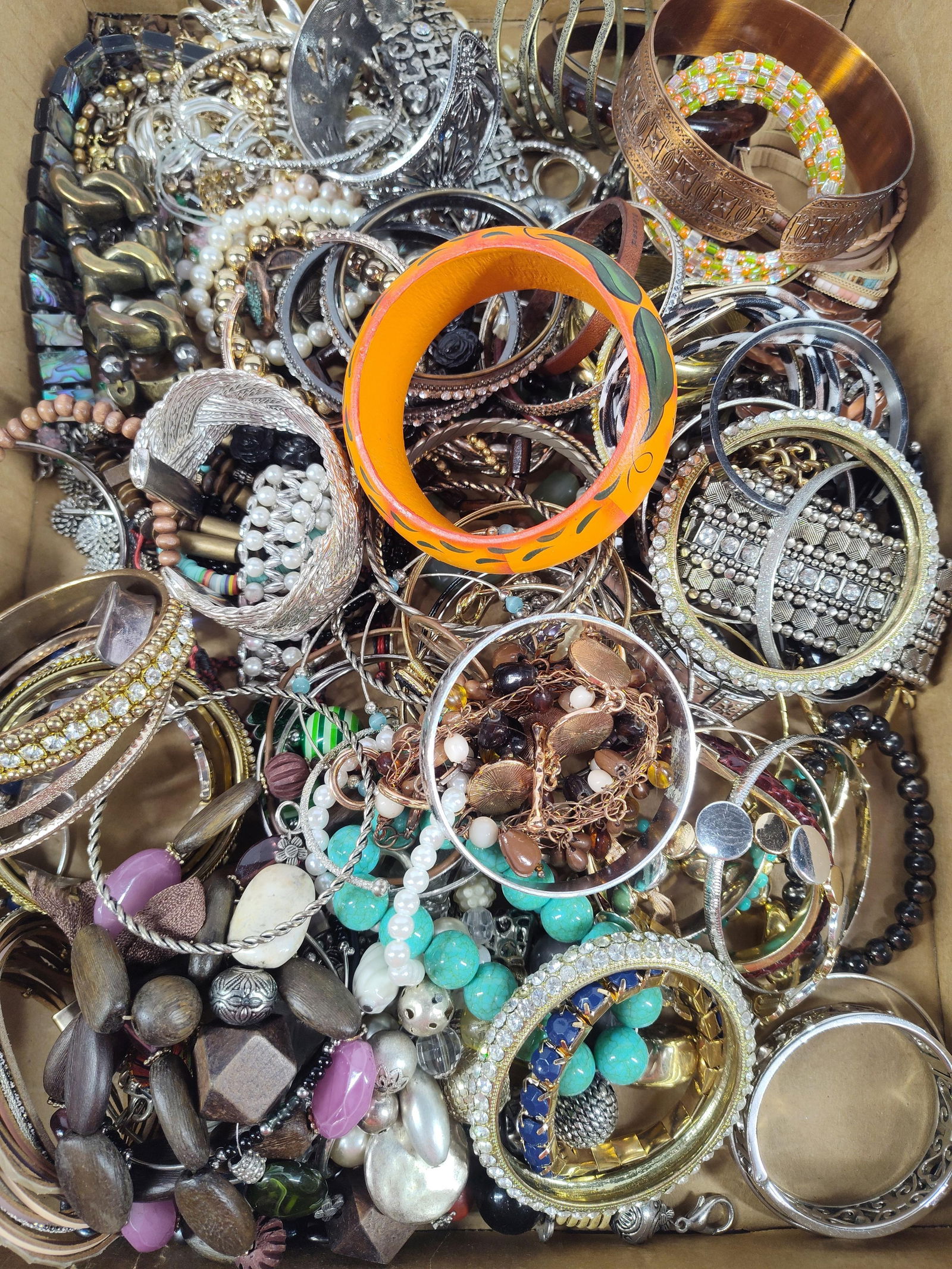 Costume Jewelry and Bracelets: Beaded, shell, gems, and more