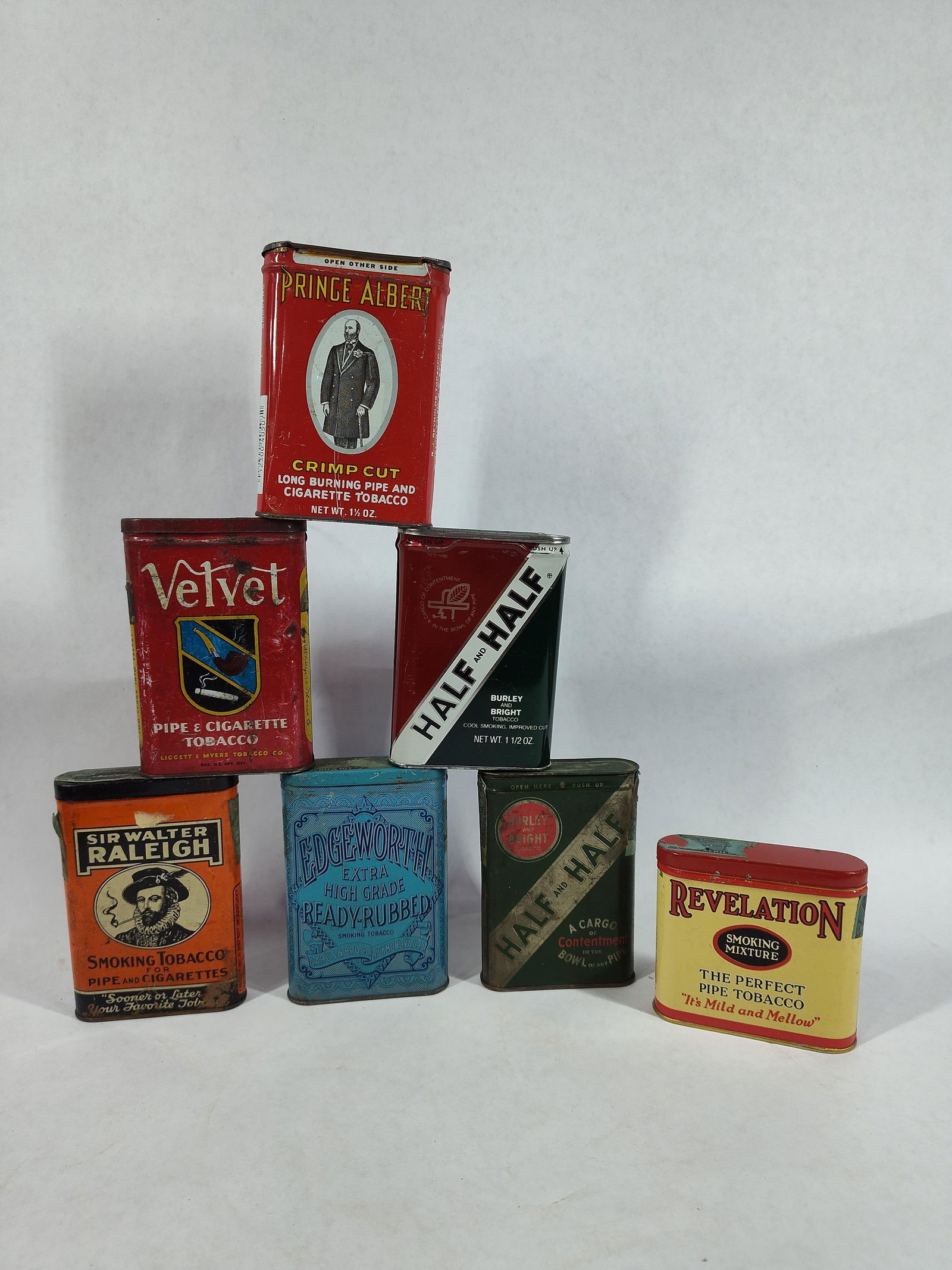 LOT OF 7 VARIOUS TOBACCO TINS (1 of 5)