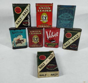 LOT OF 8 VARIOUS TOBACCO TINS