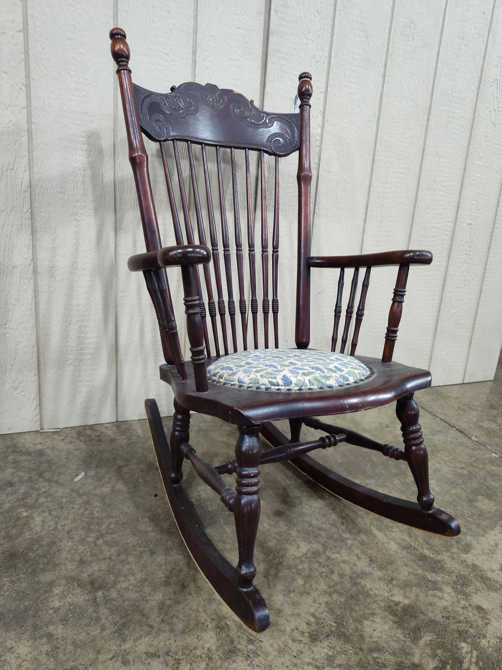 Walnut Comb Back Antique Rocker (1 of 7)