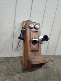 American Electric Oak Wall Phone