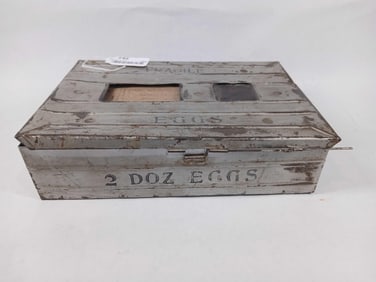 Early Tin Egg Carrier