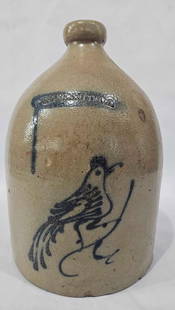 Whites Utica 1 Gallon Bird Clock: No cracks but one small chip to bottom. 11 inches tall.