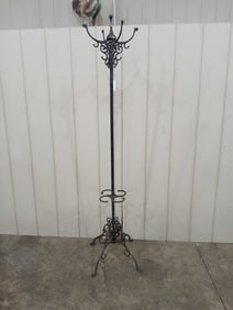 Mid Century Wrought Iron Hall Tree