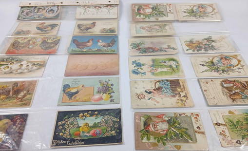 1907-1911 Easter and Christmas Postcards: Many great images including early Santas.