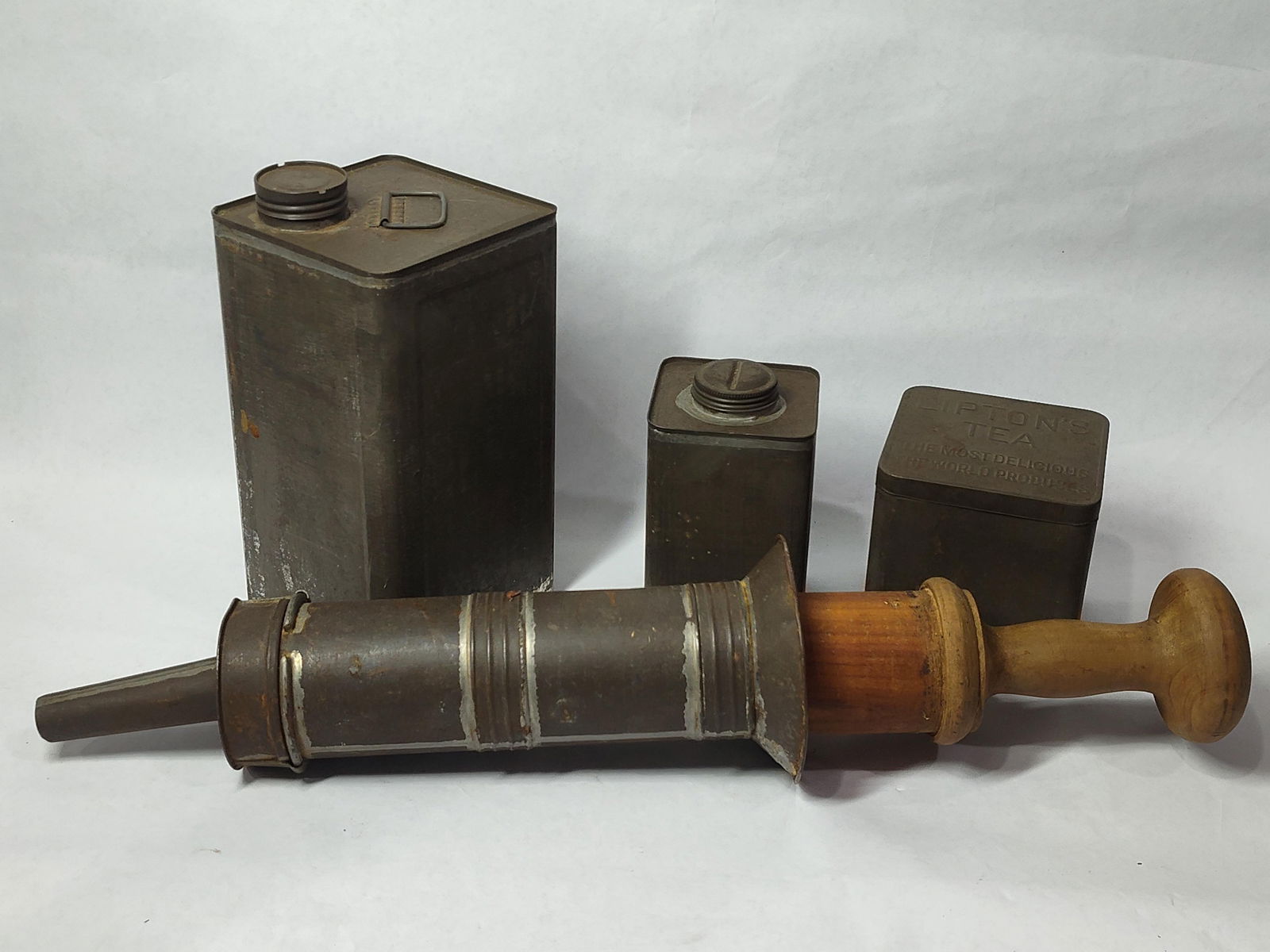 Tin Stuffer & Kitchen Canisters: Includes Maple syrup, and Lipton Tea.