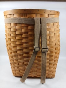 Adirondack trapper basket splint Wood foraging basket woods gathering basket