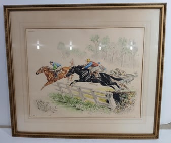 Louis Claude Saut au Brook Equestrian Jumping Print