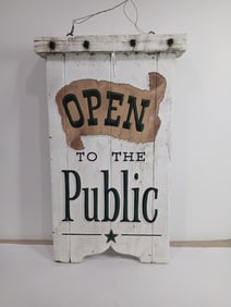 OPEN to the Public Tavern Double Sided Sign