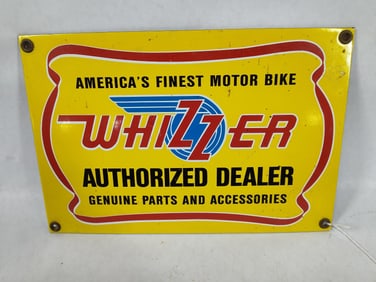 Whizzer Porcelain Bicycle Sign