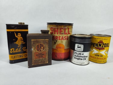 VINTAGE LOT OF ADVERTISING TINS, CANS INC. JOHN DEERE