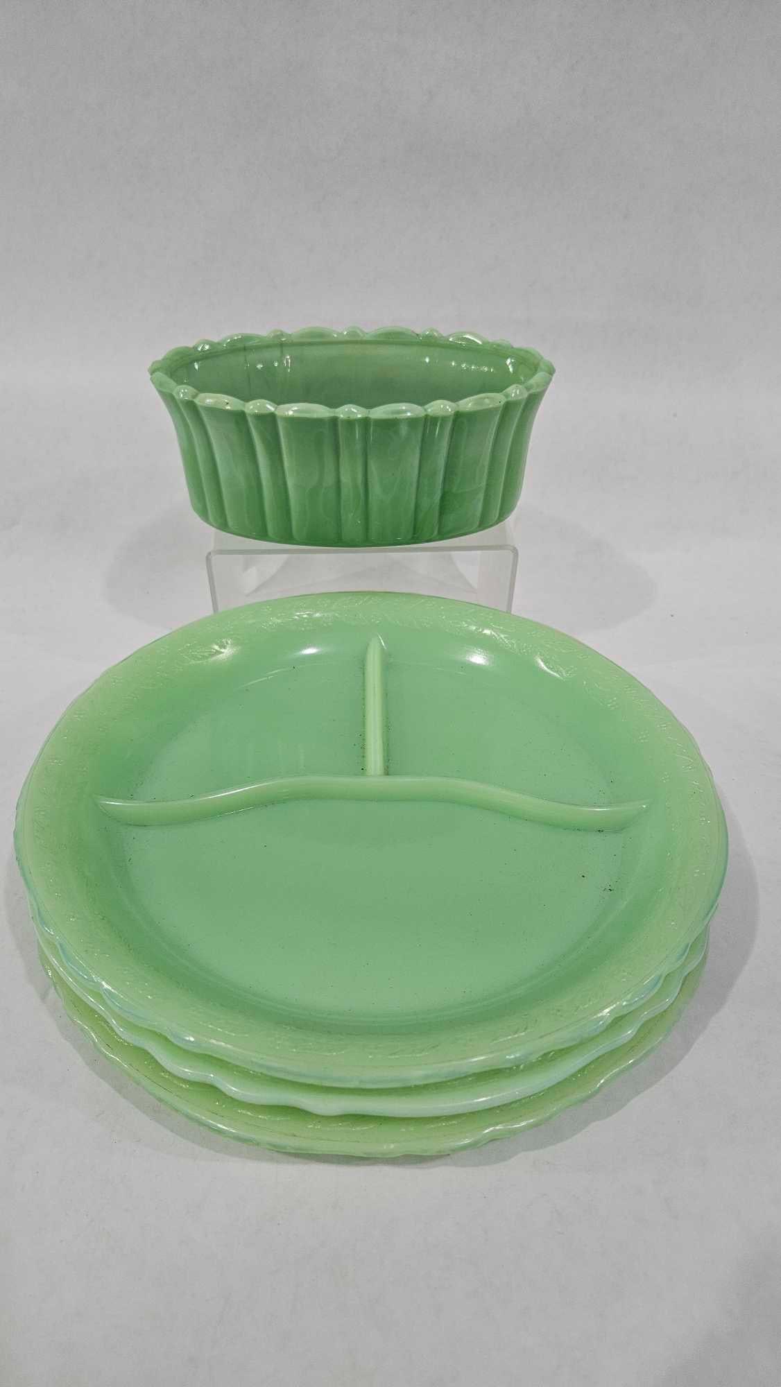 Jadeite Plates & Dish (1 of 6)